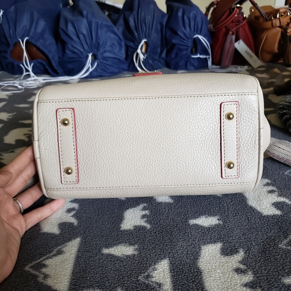 Dooney Portofino Mini Satchel in Pearl - Picture 5 of 6